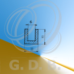 U profil, dr. 6mm U profil, dr. 6mm
