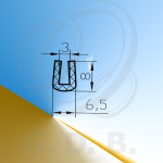 U profil zavřený, dr. 3mm U profil zavřený, dr. 3mm