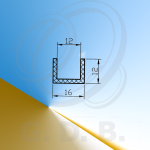 U profil, dr. 12mm U profil, dr. 12mm
